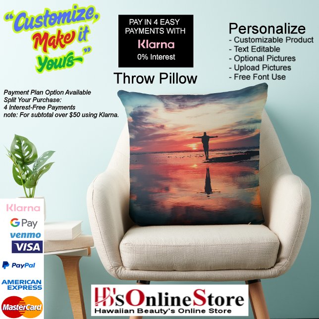 Almofada Sunset Beach Polyester Travesseiro decorativo 34 (Sunset Beach Square Polyester Large Pillow 34.)