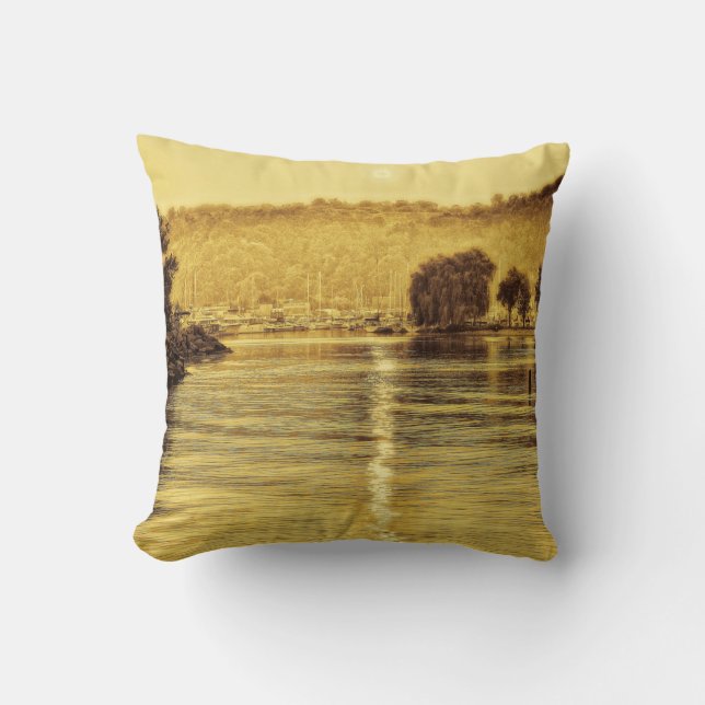 Almofada Sunset De Verão Na Marina (Frente)