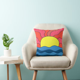 Almofada Sunset e Ondas