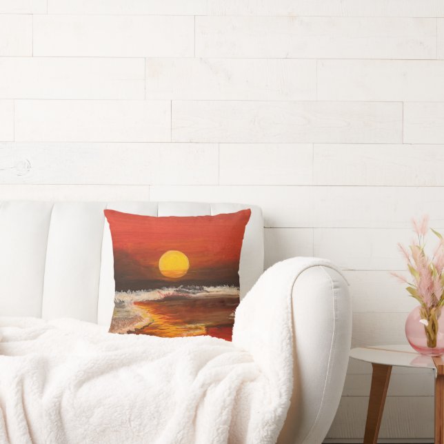 Almofada Sunset no Pacífico, por Gary Poling (Sofá)