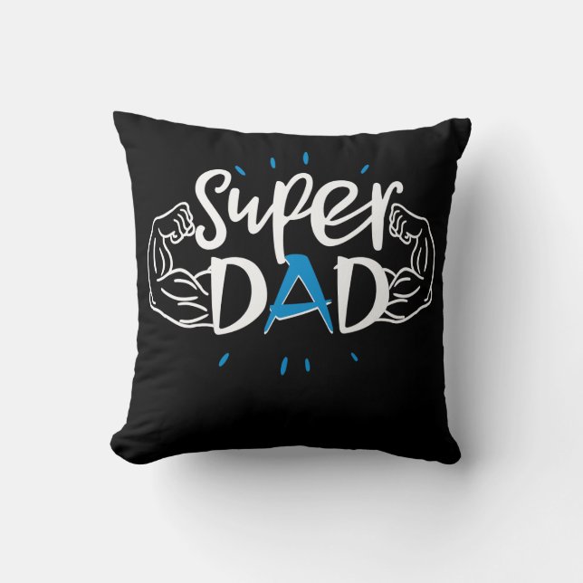 Almofada Super Dad Pillow V2 – Cozy Father Gift (Frente)