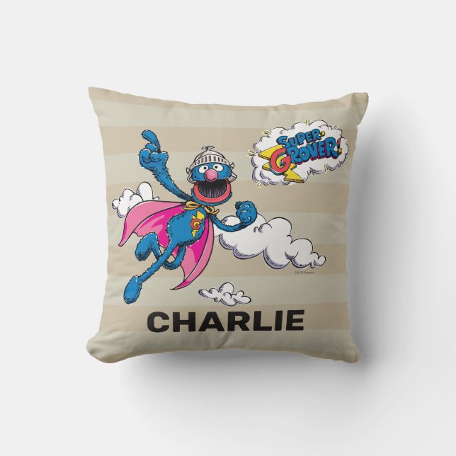 Almofada Super Grover Vintage Personalizado (Frente)