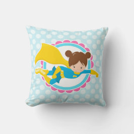 Almofada Super-Herói - Belo Herói Voador Em Cabo