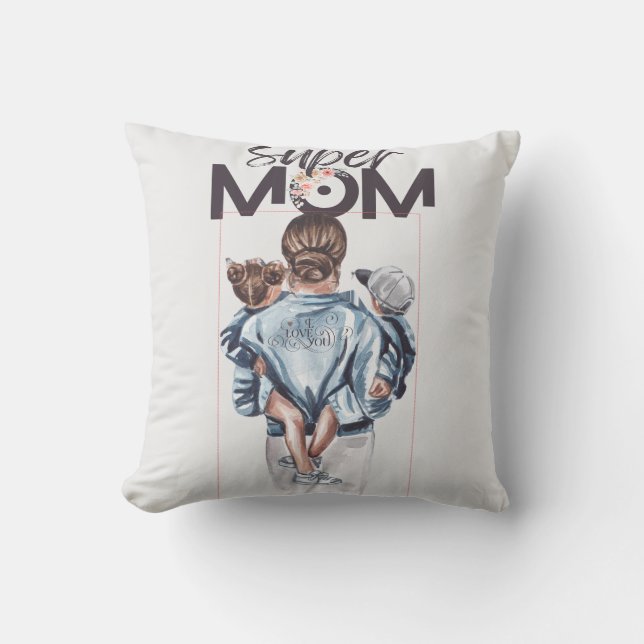 Almofada Super Maman - Coussin Décoratif (Frente)