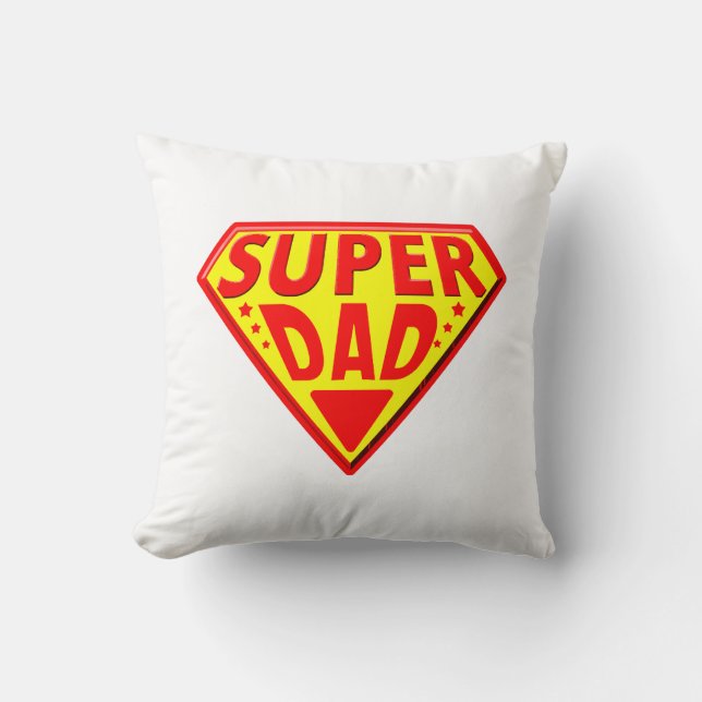 Almofada Super Pai - Feliz Dia dos Pais (Frente)