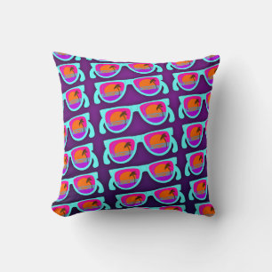 Almofada Super Sunset Shades Divertido Neon Sunglass Padrão