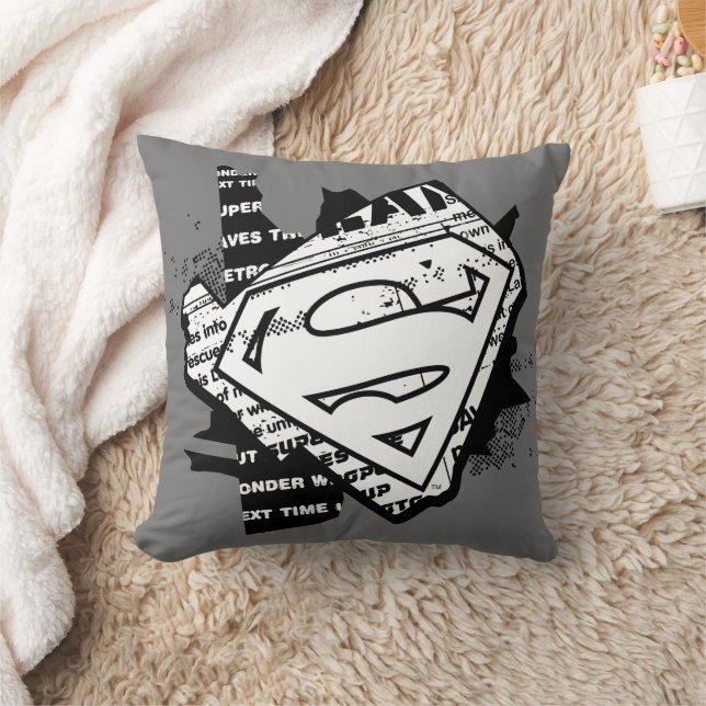 Almofada Supergirl Newsprint S-Shield (Cobertor)