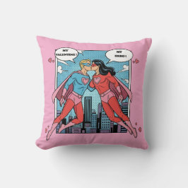 Almofada Superhero Valentine Day Love Heart Custom Name 