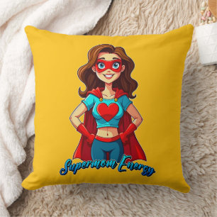Almofada Supermom Energy – Strong Mother Illustration