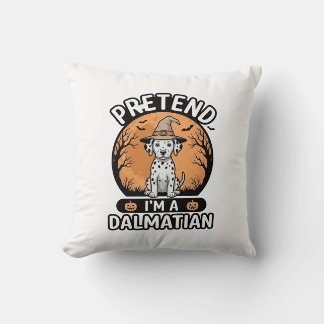 Almofada Suponha que eu seja um design de cachorro dalmata  (Frente)