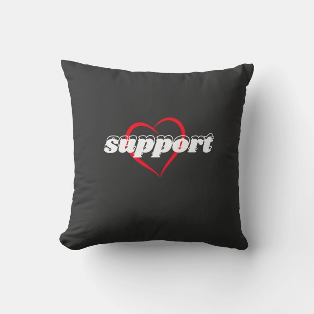Almofada Support Heart Design – Red Love Symbol with Bold  (Frente)