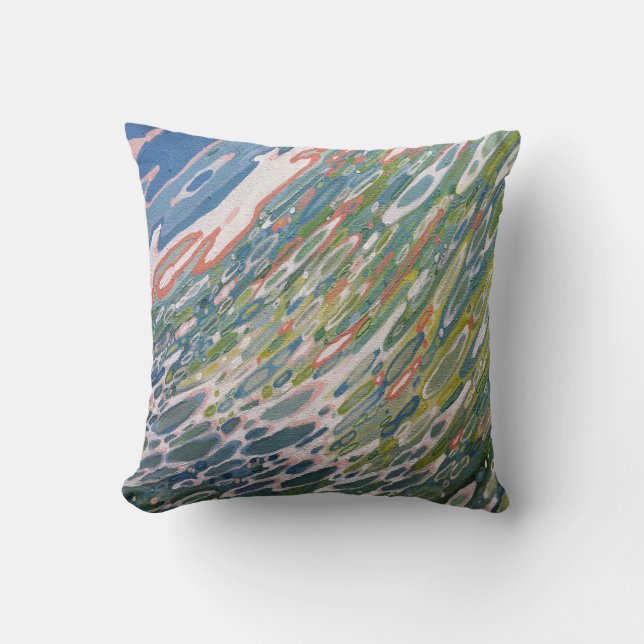 Almofada Surf do rosa e do coral no travesseiro de Miami (Frente)