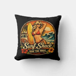 Almofada Surf Shack Surfista Arte | Monte As Ondas Praia