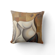Almofada surrealista Mulher em Rodas