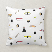 Sushi Themed Pattern | Sushi-Set Branco Ilustrado