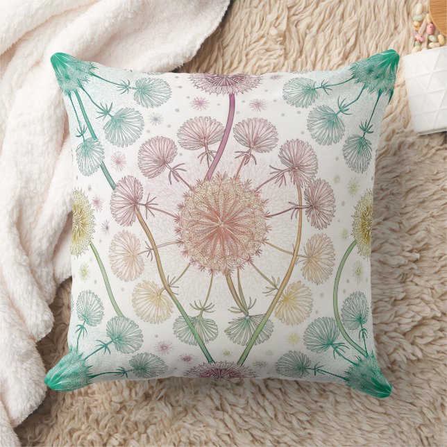 Almofada Suspiro de Dandelion Whimsical - Botânica Pastel (Cobertor)