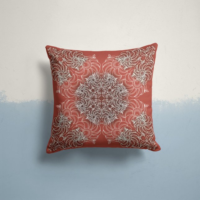 Almofada Sussurrando Sangue em Terracotta (Criador carregado)