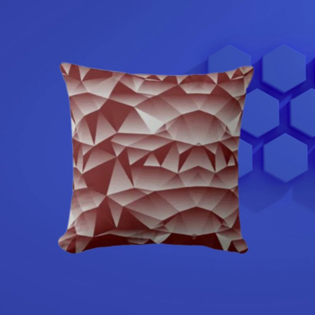 Almofada Sutil Geometria Burgundy (Criador carregado)