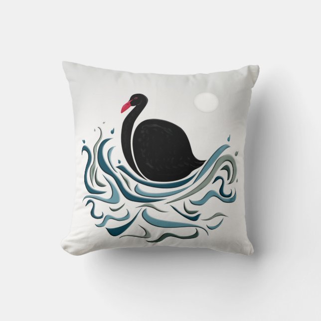 Almofada Swan Negro (Frente)