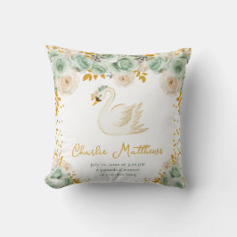 Almofada Swan Sage Green e Estatísticas de Nascimento de Ro