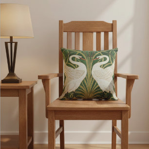 Almofada Swans Rush Iris Pattern Walter Crane