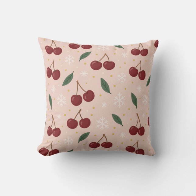 Almofada 🍒🌸Sweet Cherry Blush Snow Collection (Frente)