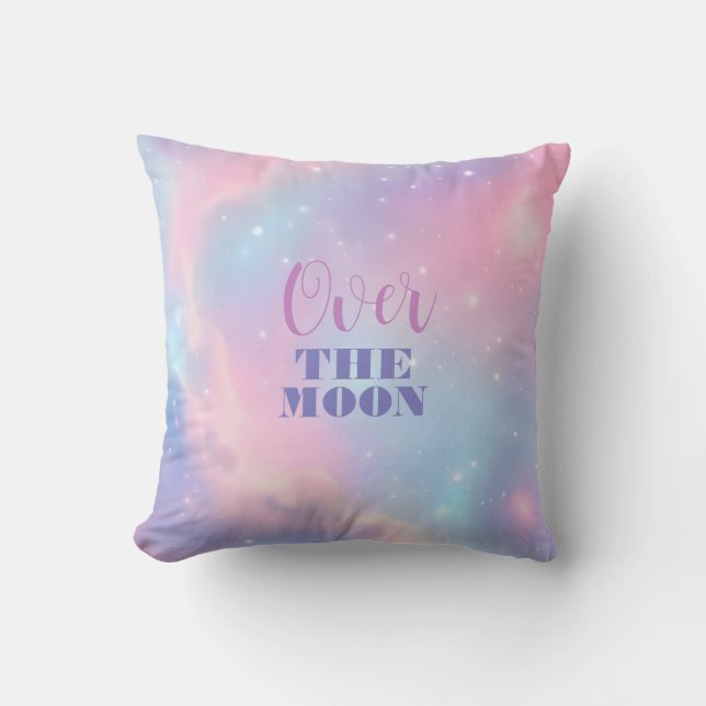 Almofada Sweet Pastel Starry Night Sky Cosmic Clouds (Frente)