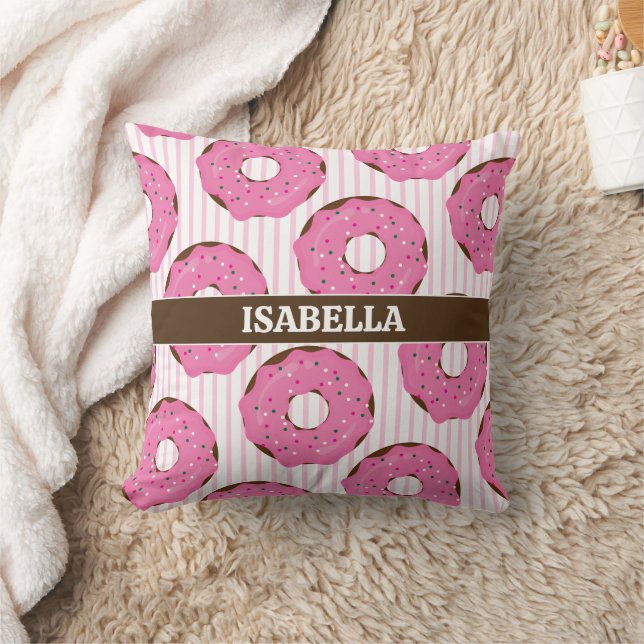 Almofada Sweet Pink Donut Throw Pillow (Cobertor)