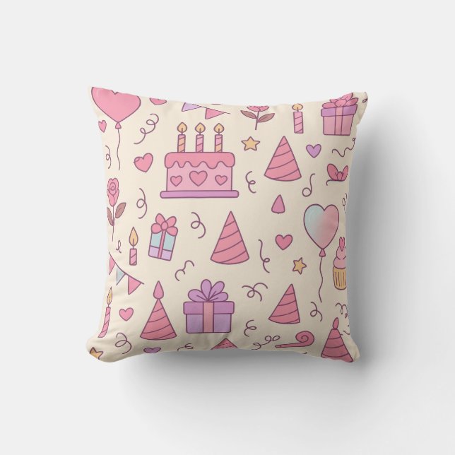 Almofada Sweet Princess Party Celebration Pattern (Frente)