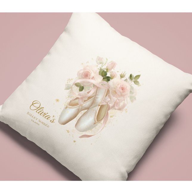 Almofada Sweet Rosé Ballet Soirée, personalizado (Criador carregado)