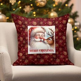Almofada Sweet Santa Rudolph Pillow Christmas Home Comfort