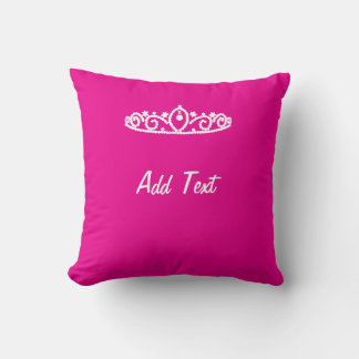 Almofada Sweet Sixteen Pink and White Tiara Custom Cushion