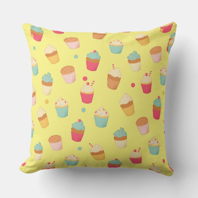 Almofada Sweet Treats Cupcake Throw Pillow (Frente)