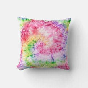 Almofada Swirls De Verão: Padrões De Tie-Dye Pastel