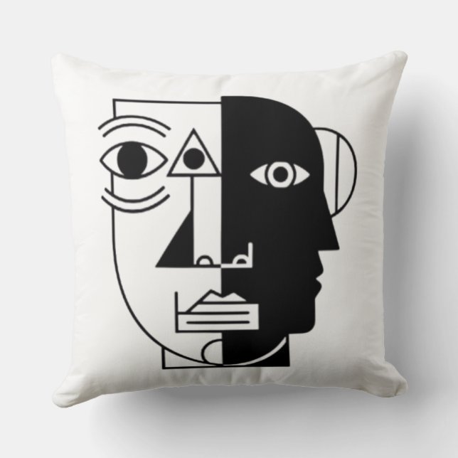 Almofada Symmetry Interrupted: The Face Between Angles T-Sh (Verso)