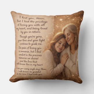 Almofada Sympathy Gift for Loss of Mom,