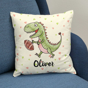 Almofada T-Rex Minúsculo Jogando Futebol Personalizado