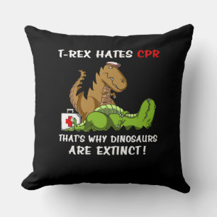 Almofada T-Rex Odeia RCP Por Isso Os Dinossauros Estão Exti