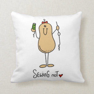 Almofada T-shirt e presentes Sewing da porca