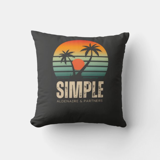 Almofada T-shirt Simple Sunset - Tropical vibes design (Frente)