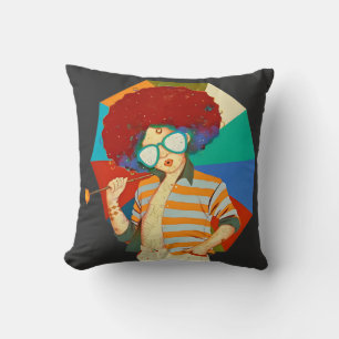 Almofada T-shirts de Arte com retrato funky depois da pintu