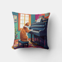 Tabby Cat Tocando o Piano