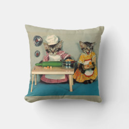 Almofada tabby kitten chef e tabby kitten Assistant