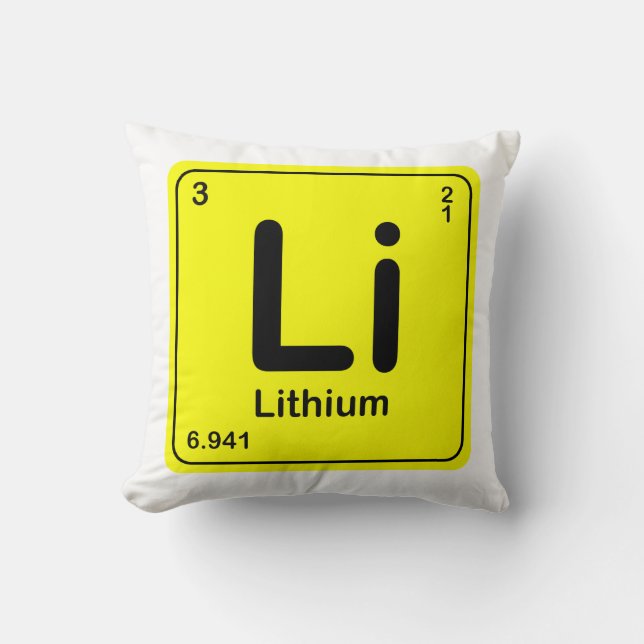 Almofada Tabela Periodica - Lithium (Frente)