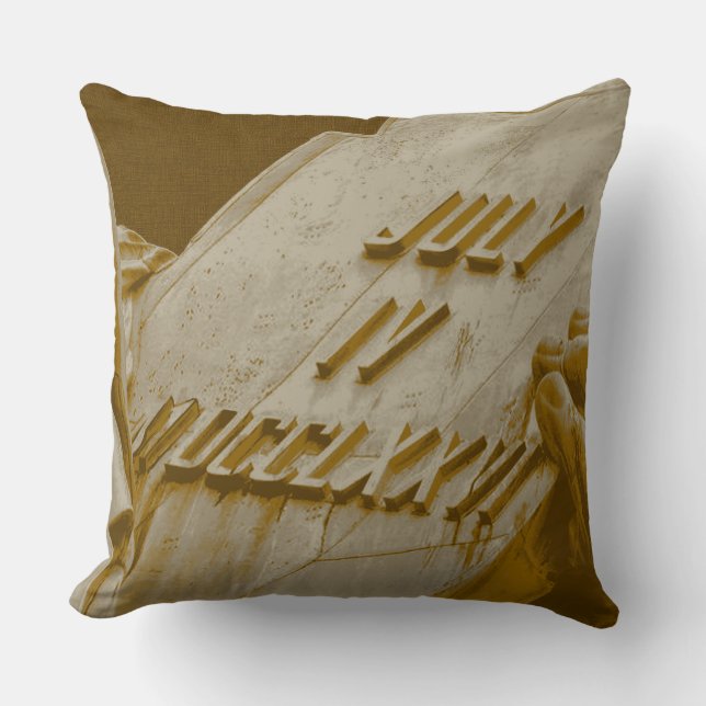 Almofada Tablete da Estátua da Liberdade Taupe Dourado (Frente)