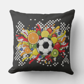 Almofada Tabuleiro de Xadrez Colorido de Futebol