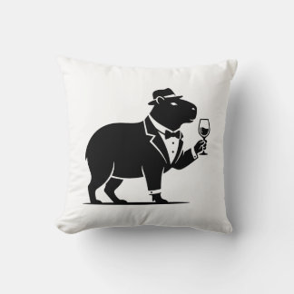 Almofada Tacaça de Vinho Capivara Engraçada Minimalista Mod