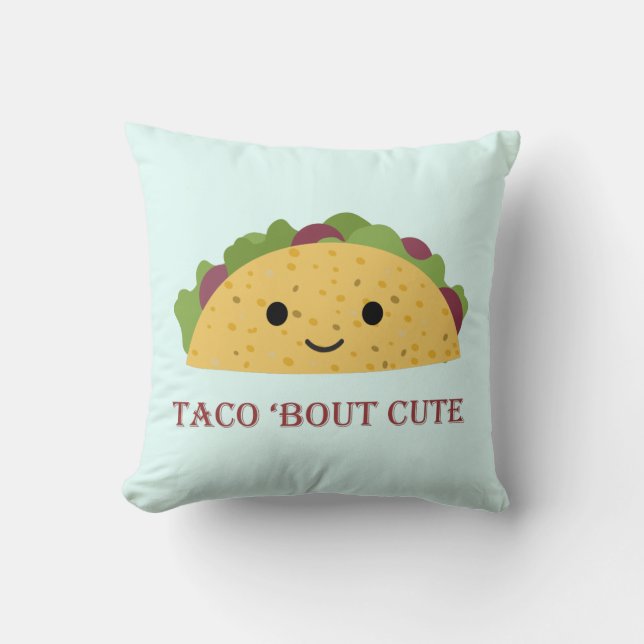 Almofada Taco Bout Cute Kawaii Taco (Frente)