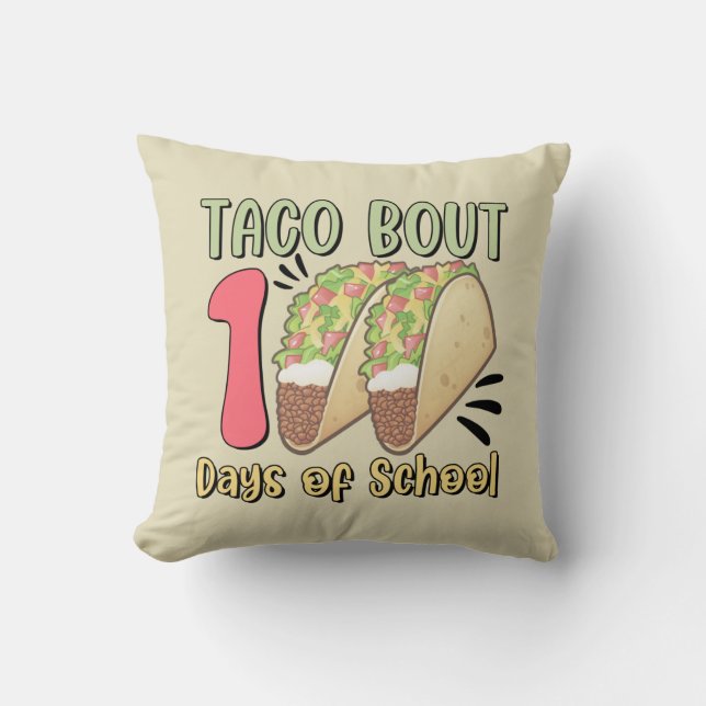 Almofada Taco cerca de 100 dias de escola (Frente)