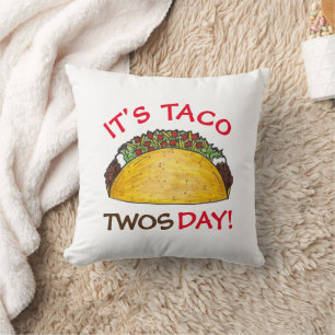 Almofada Taco TWOSday Terça-feira Festa do segundo aniversá